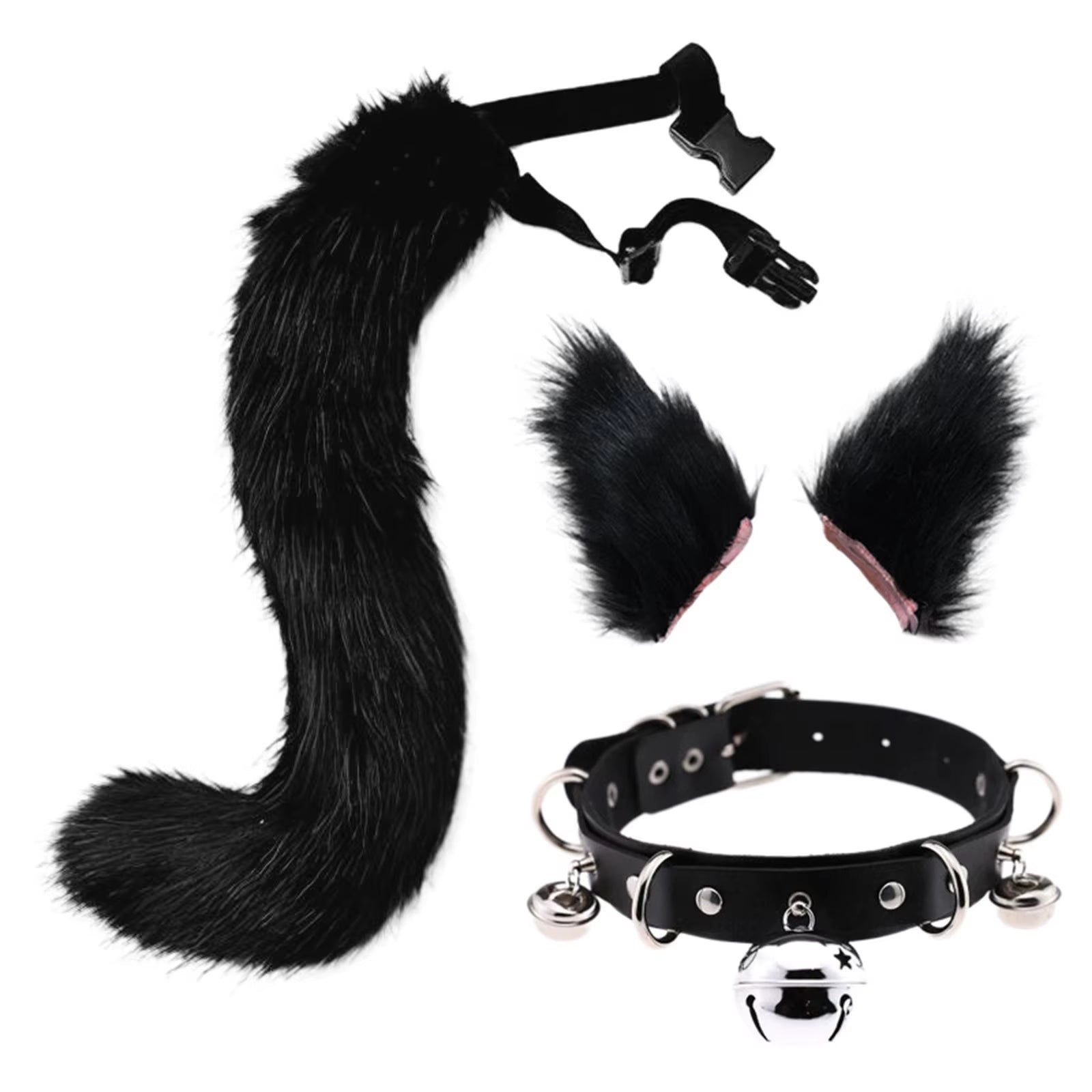 3Pcs Halloween Dress up Animal Tail Fox Mask Paw Gloves Set Animation Exhibition Cosplay Outdoor Party Costumes Accessories