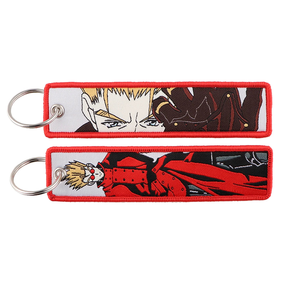 Japanese Anime Cool Embroidery Key Fobs Key Tag Motorcycles Cars Backpack Chaveiro Keychain for Friends Fashion Key Ring Gifts