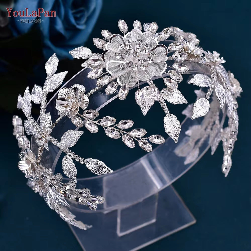 HP496 Fashion Woman Headband Rhinestone Bridal Headpiece Wedding Hair Accessories Bride Tiara Pageant Headdresses