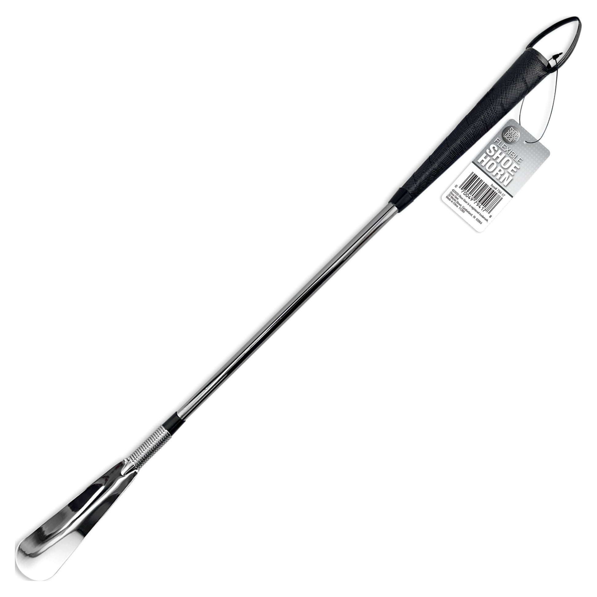 Flexible Shoe Horn Extendable Handle, Metal, 24"