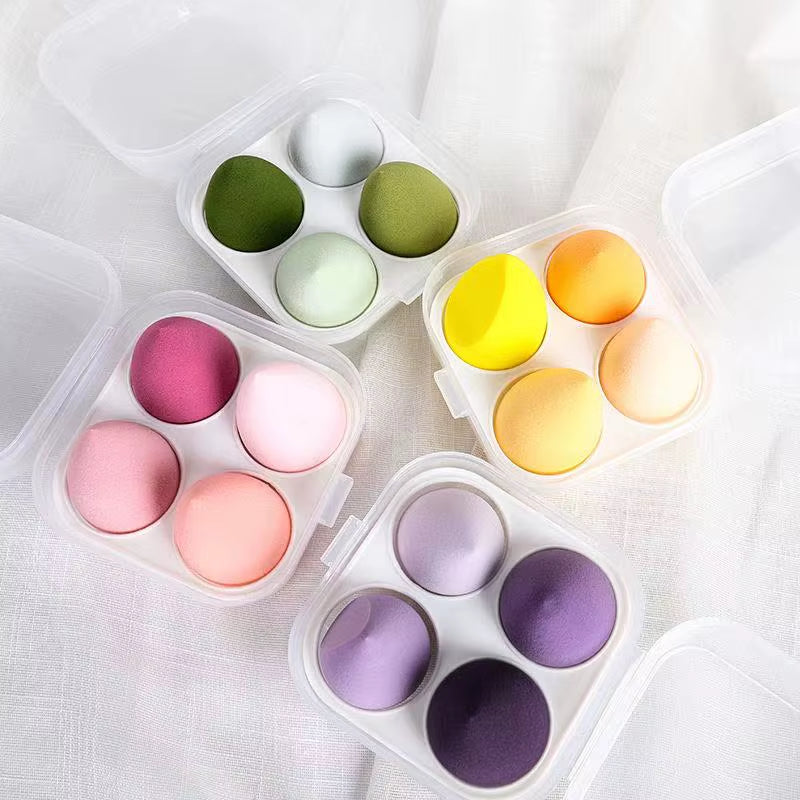 4 Pcs/Set Cosmetic Puff Smooth Beauty Makeup Sponge Foundation Powder Cosmetics Blending Women Make up Tools Accessories Sponges