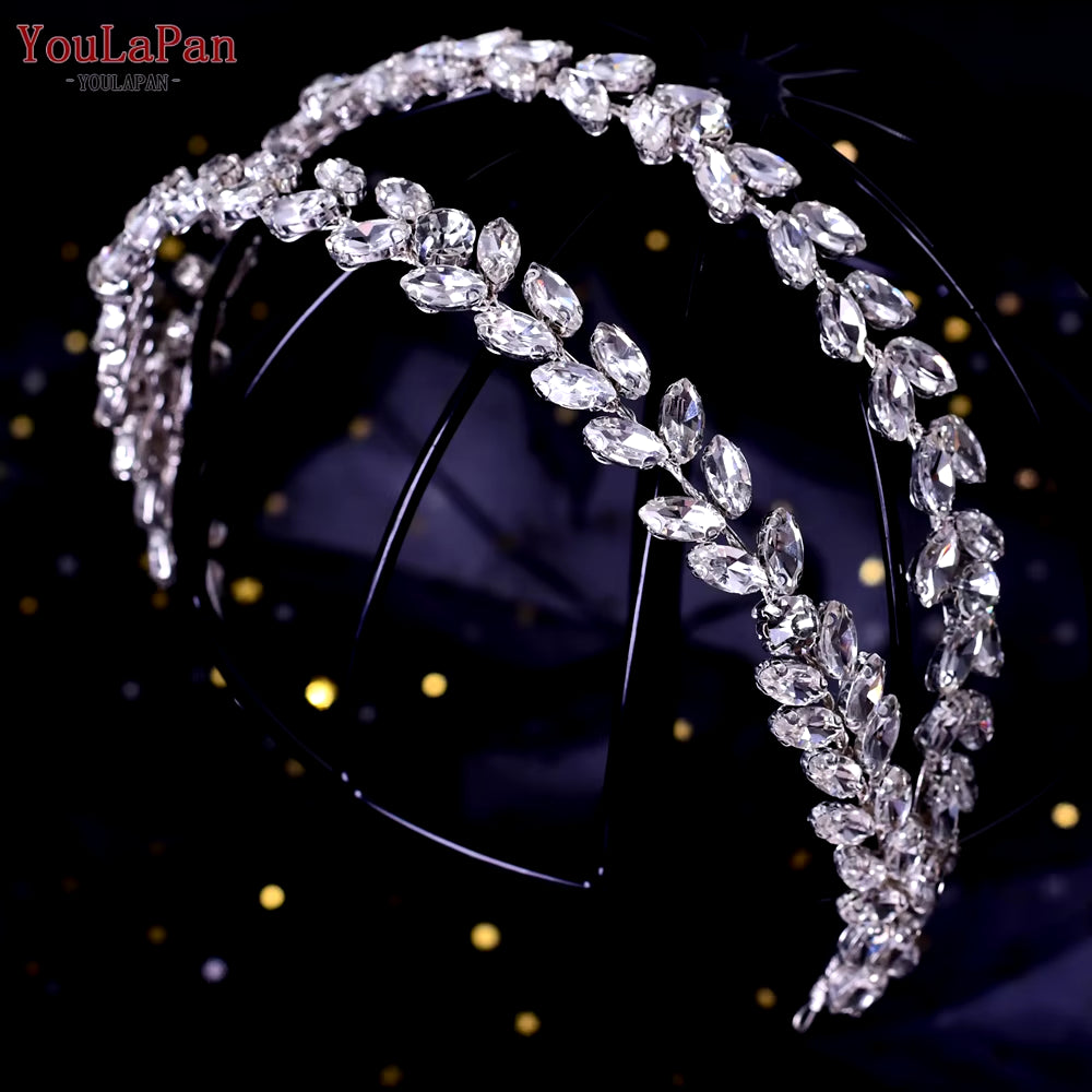 HP496 Fashion Woman Headband Rhinestone Bridal Headpiece Wedding Hair Accessories Bride Tiara Pageant Headdresses