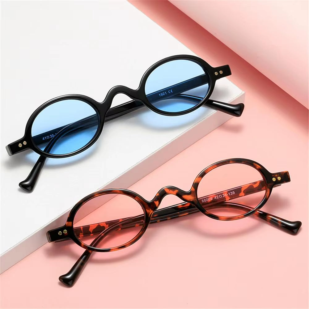 Oval Small round Sunglasses Women Men Vintage Fashion Punk Sun Glasses Hip Hop Sunglasses Travel Shades UV400 Eyeglasses