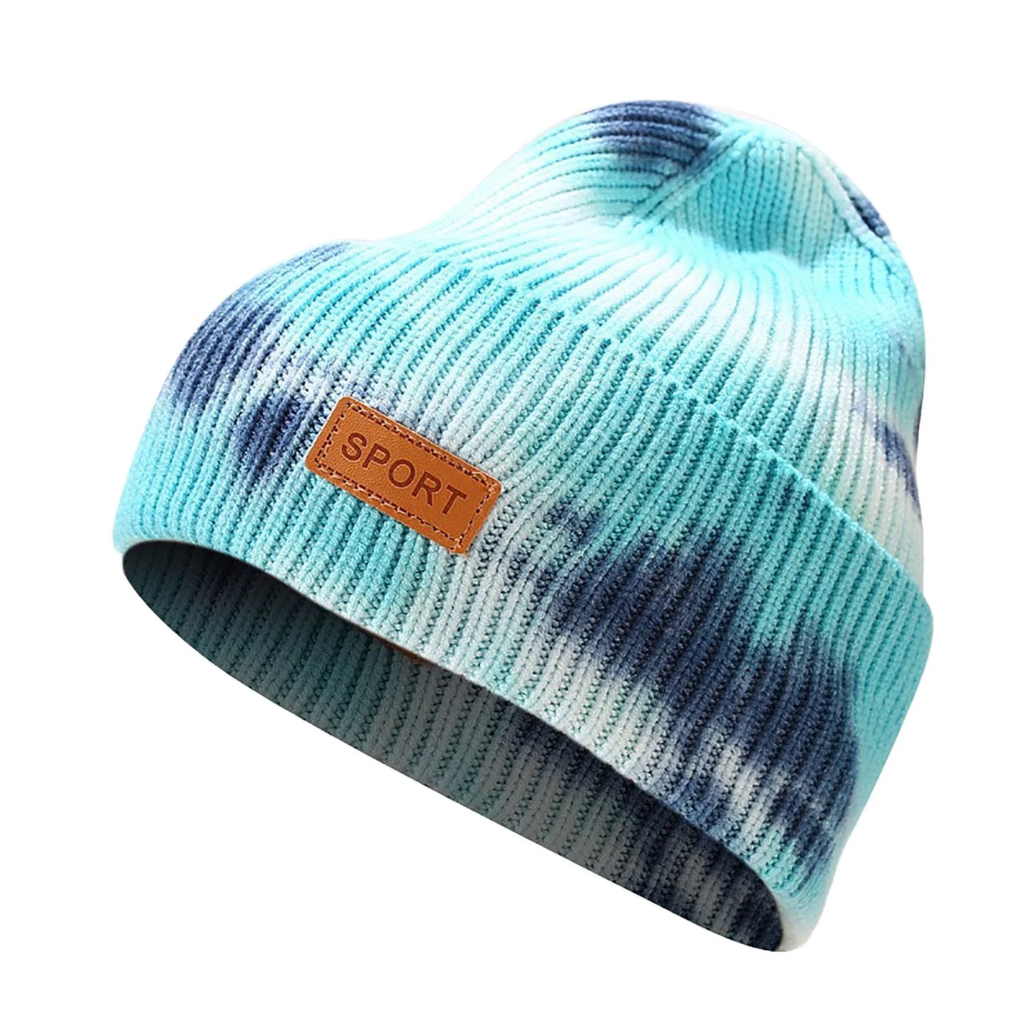 Winter Hats for Men Women Hat Warm Cable Knit Tie Dye Hats Soft Stretch Thick Cute Knitted Cap for Cold Weather Hats