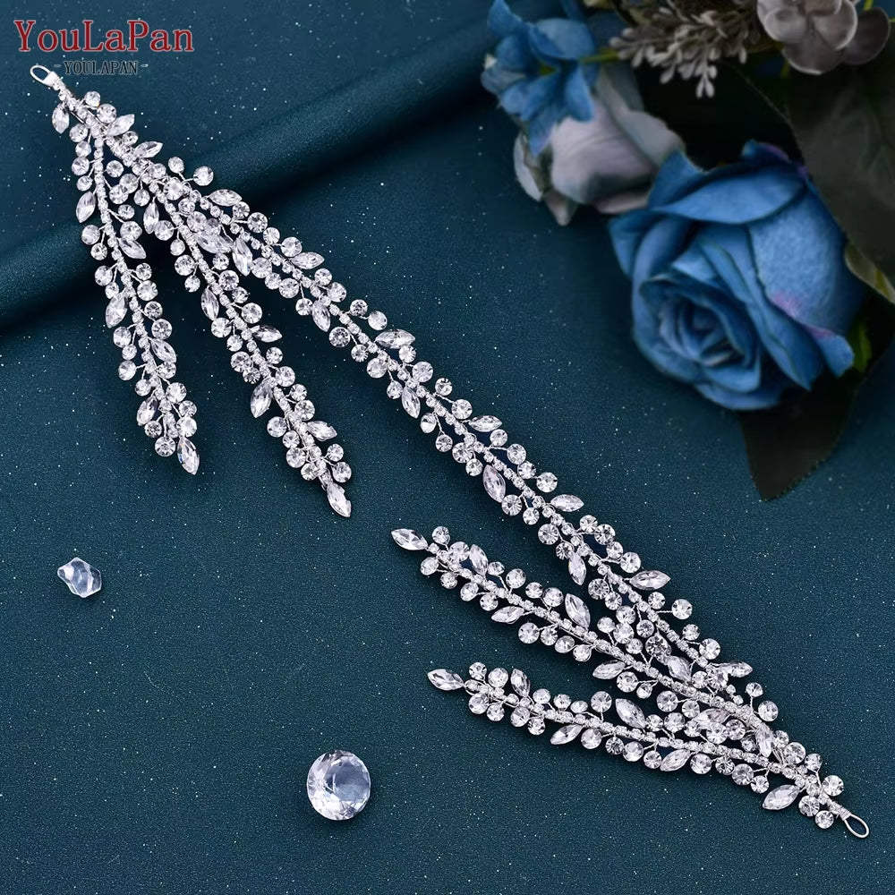 HP496 Fashion Woman Headband Rhinestone Bridal Headpiece Wedding Hair Accessories Bride Tiara Pageant Headdresses