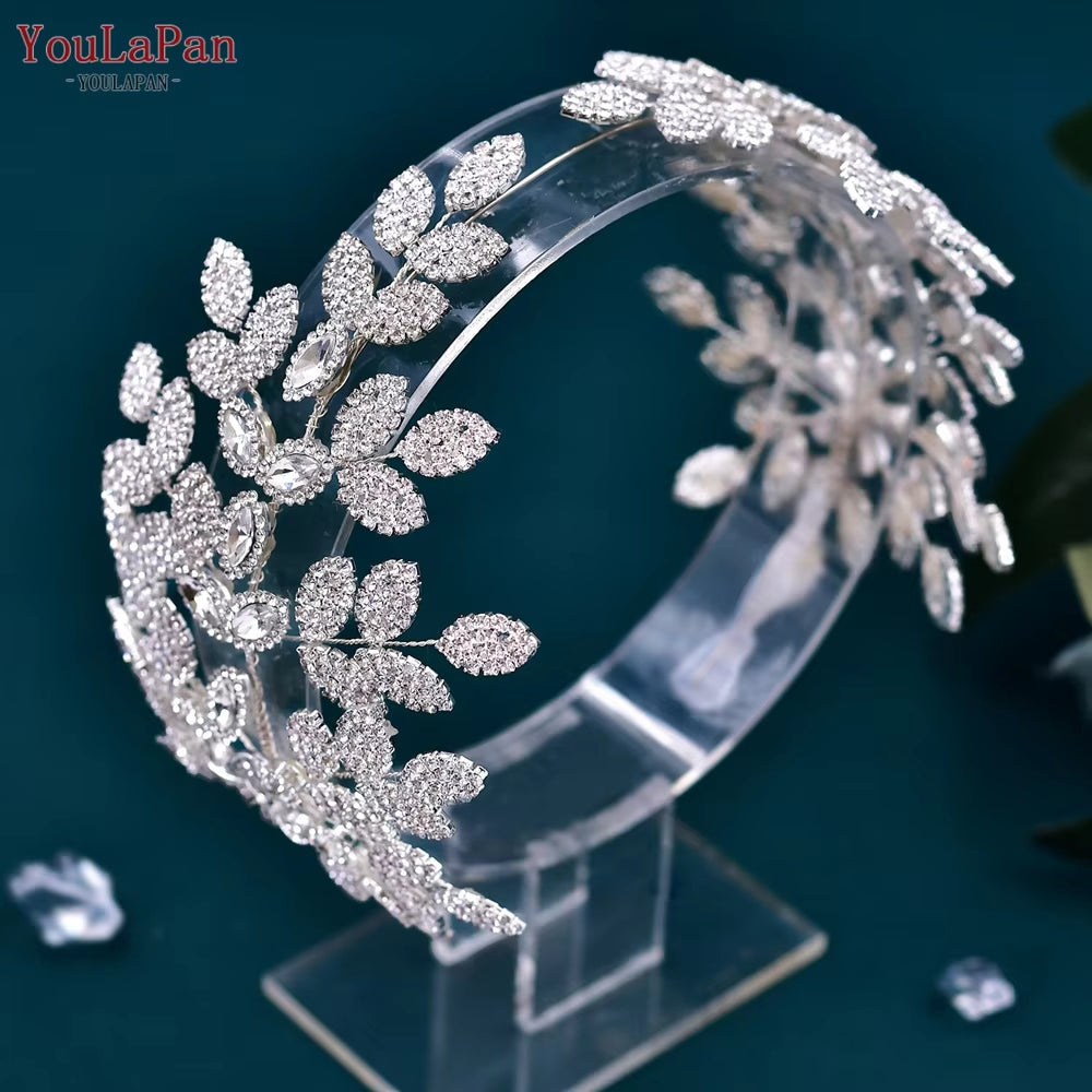 HP496 Fashion Woman Headband Rhinestone Bridal Headpiece Wedding Hair Accessories Bride Tiara Pageant Headdresses