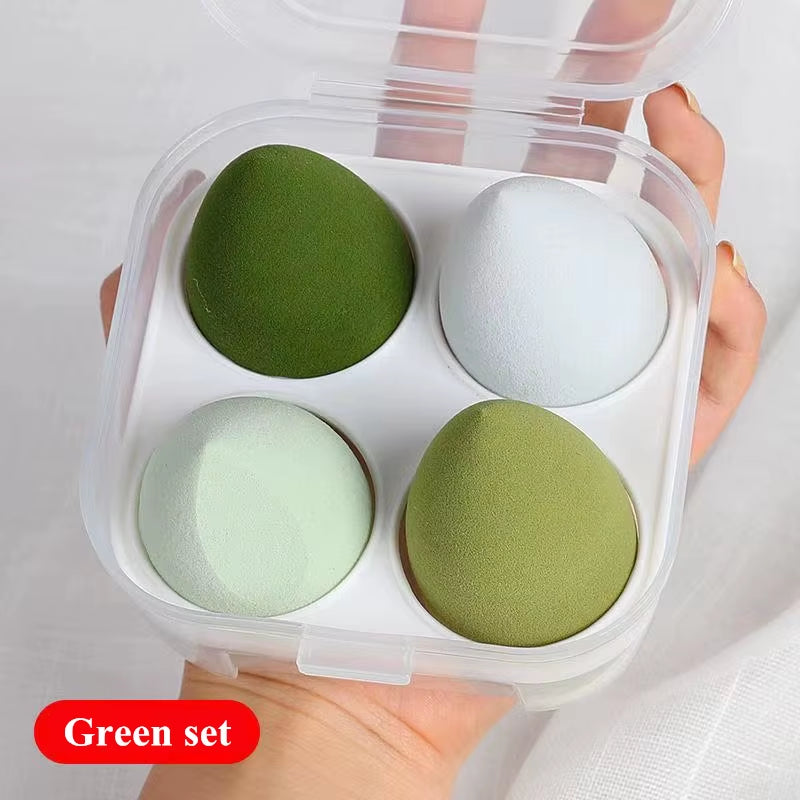 4 Pcs/Set Cosmetic Puff Smooth Beauty Makeup Sponge Foundation Powder Cosmetics Blending Women Make up Tools Accessories Sponges