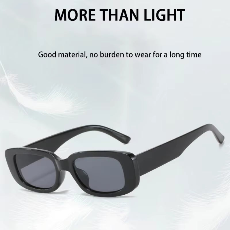 Fashion Rectangle Sunglasses Women Man Oval Vintage Black Square Sun Glasses Male Female High Quality Outdoor Travel Eyewear