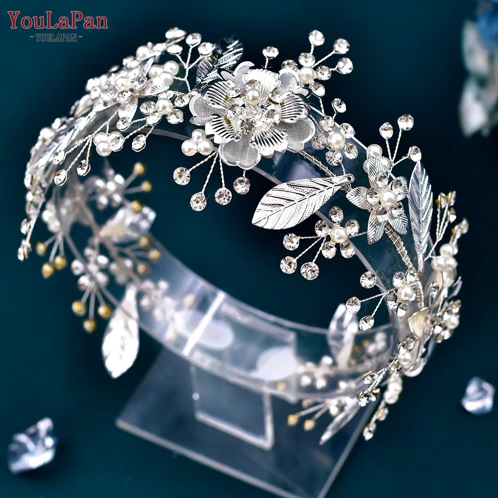 HP496 Fashion Woman Headband Rhinestone Bridal Headpiece Wedding Hair Accessories Bride Tiara Pageant Headdresses