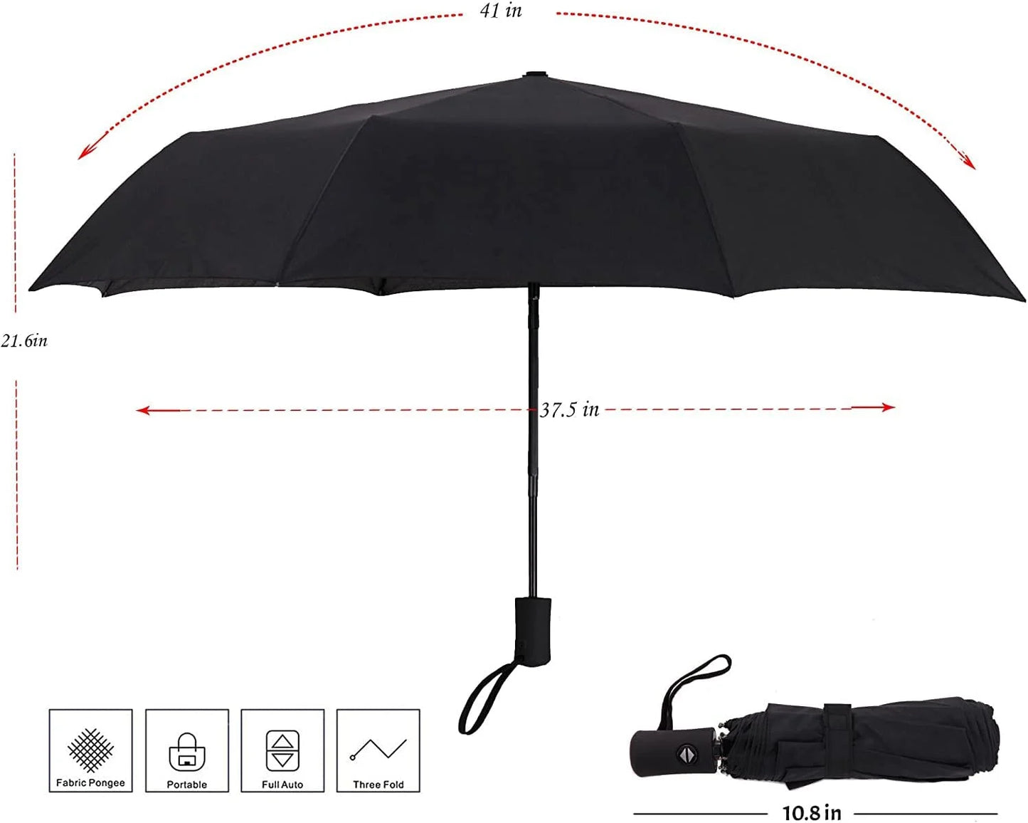 Travel Umbrella Automatic Folding Umbrella Portable for Outdoor Waterproof Windproof Factory Outlet Umbrellas