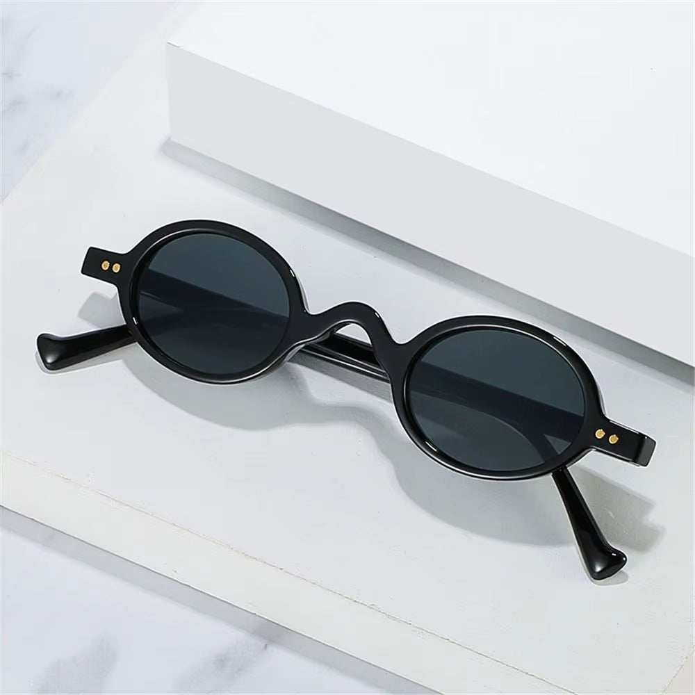 Oval Small round Sunglasses Women Men Vintage Fashion Punk Sun Glasses Hip Hop Sunglasses Travel Shades UV400 Eyeglasses