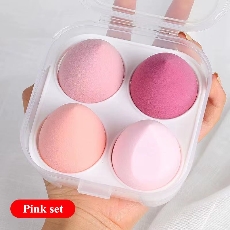 4 Pcs/Set Cosmetic Puff Smooth Beauty Makeup Sponge Foundation Powder Cosmetics Blending Women Make up Tools Accessories Sponges