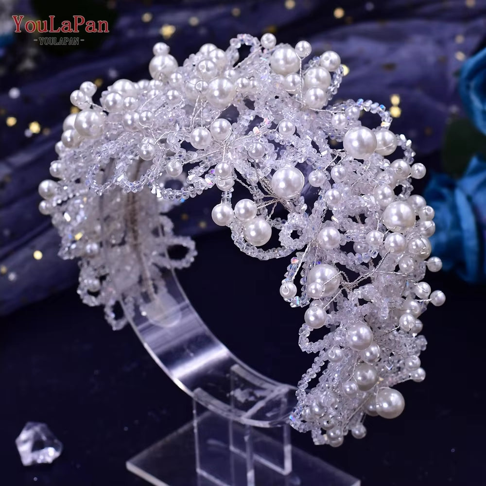 HP496 Fashion Woman Headband Rhinestone Bridal Headpiece Wedding Hair Accessories Bride Tiara Pageant Headdresses