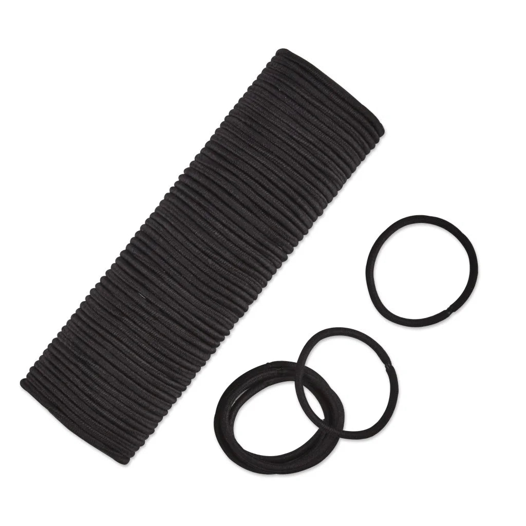 Value Pack Ponytail Holder Hair Ties, Black, 60 Count