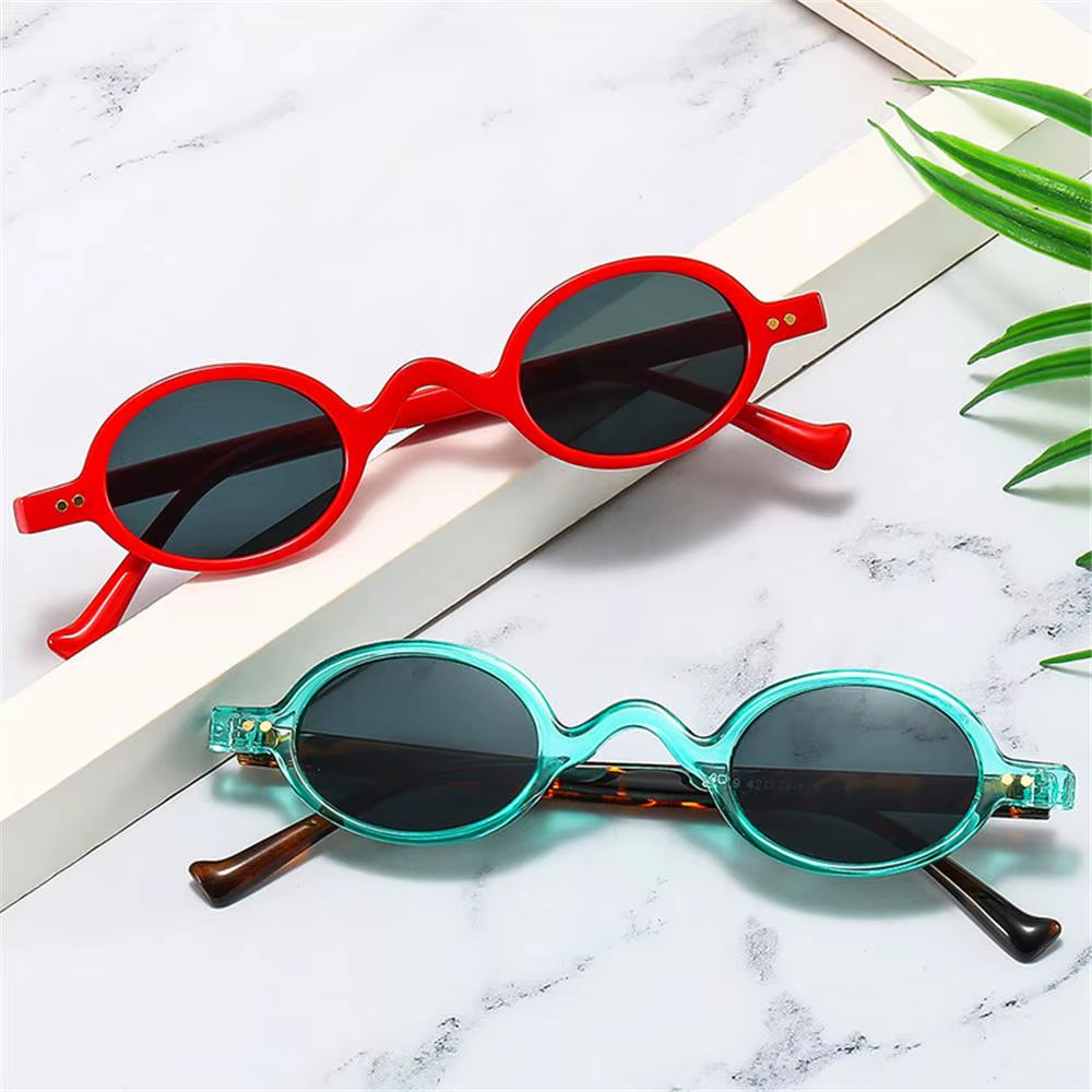 Oval Small round Sunglasses Women Men Vintage Fashion Punk Sun Glasses Hip Hop Sunglasses Travel Shades UV400 Eyeglasses