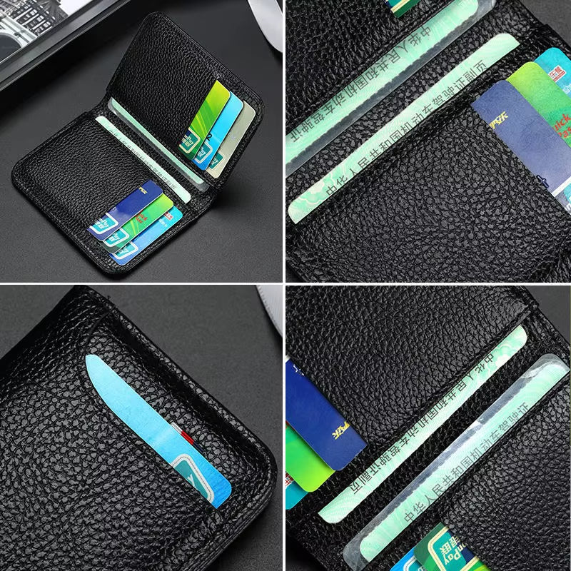 Portable Super Slim Soft Wallet PU Leather Mini Credit Card Wallet Purse Card Holders Men Wallet Thin Small Short Wallets